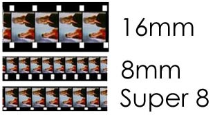 diferenças entre super 8, 8 mm e 16 mm